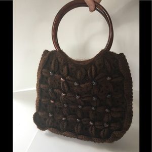 Vintage   Boho Bubble Knit Handbag